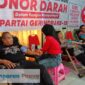 Donor Darah Partai Gerindra Papua Barat memperingati HUT ke-15 (Foto.Kumparanpapua.com) 
