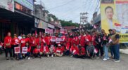 Massa aksi melakukan deklarasi damai di Jalan Trikora Wosi Manokwari, Rabu (07/02/2024).